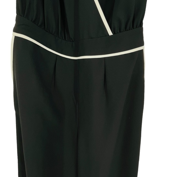 Razor Back Wide Leg Black White Jumpsuit - Sz 0 Chic Date Night Feminine - Picture 6 of 13